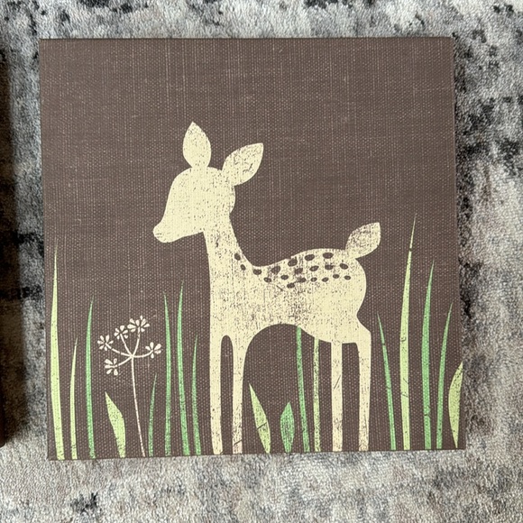 Kids Line Woodland theme canvas nursery wall set (set of 2) 11 5/8 “ x 11 5/8” - Picture 3 of 7
